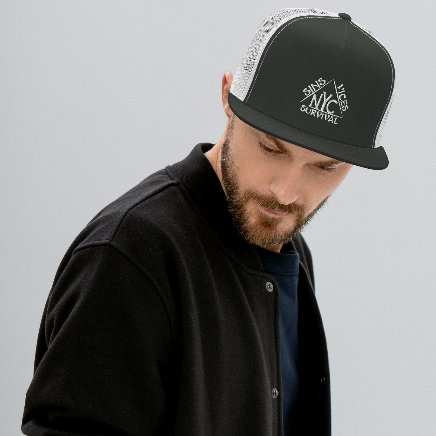 SNV Origins Trucker Cap Charcoal White Front