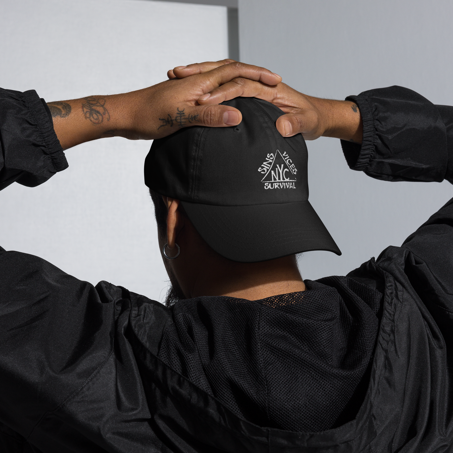 classic dad hat black front