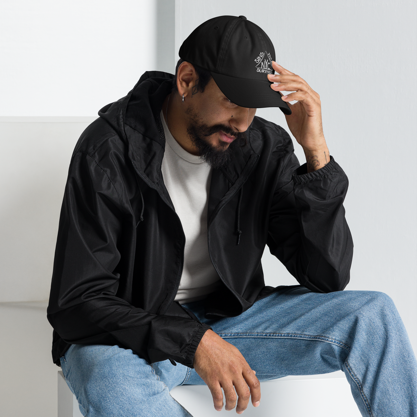 classic dad hat black right front