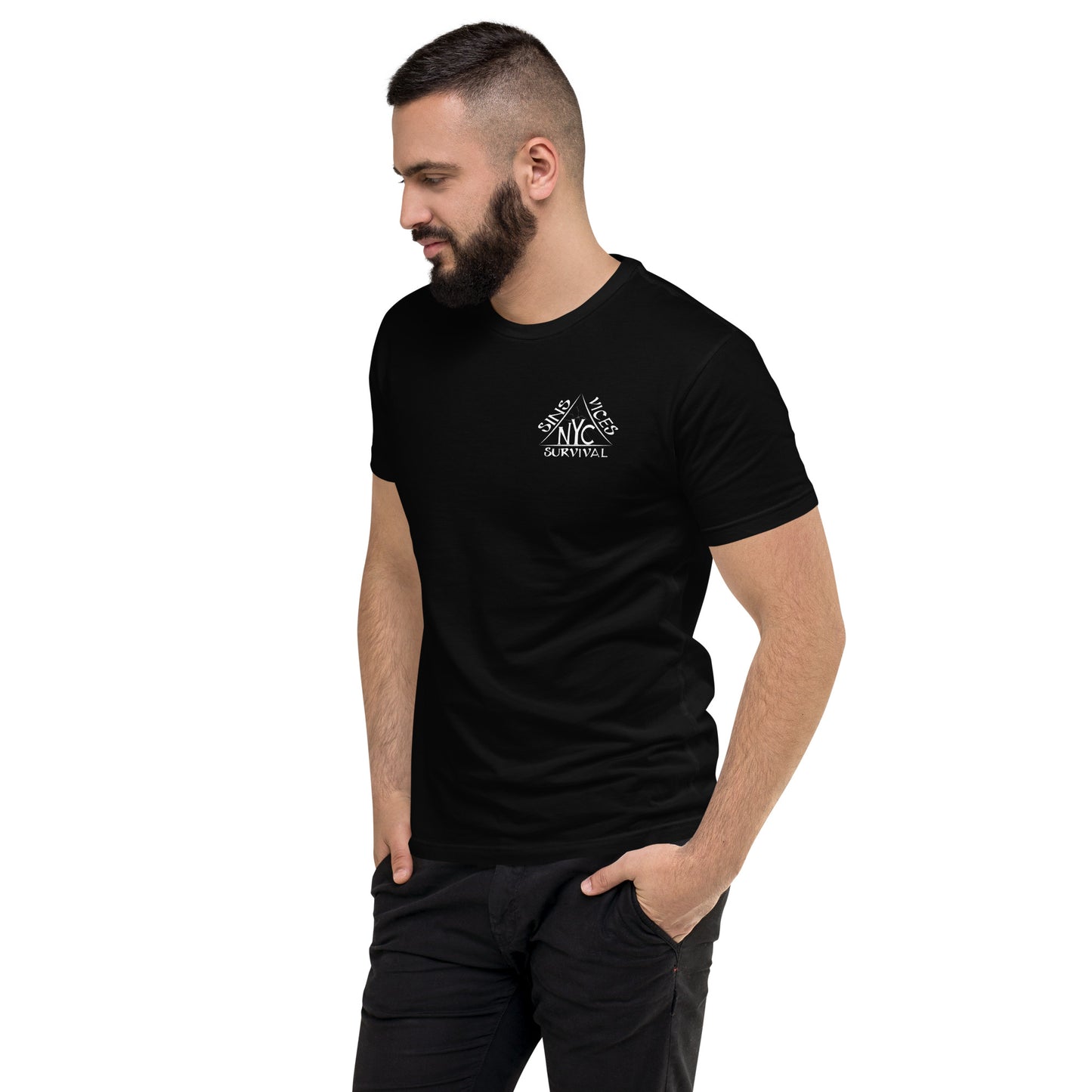 Black SNV Fitted Short Sleeve T-shirt
