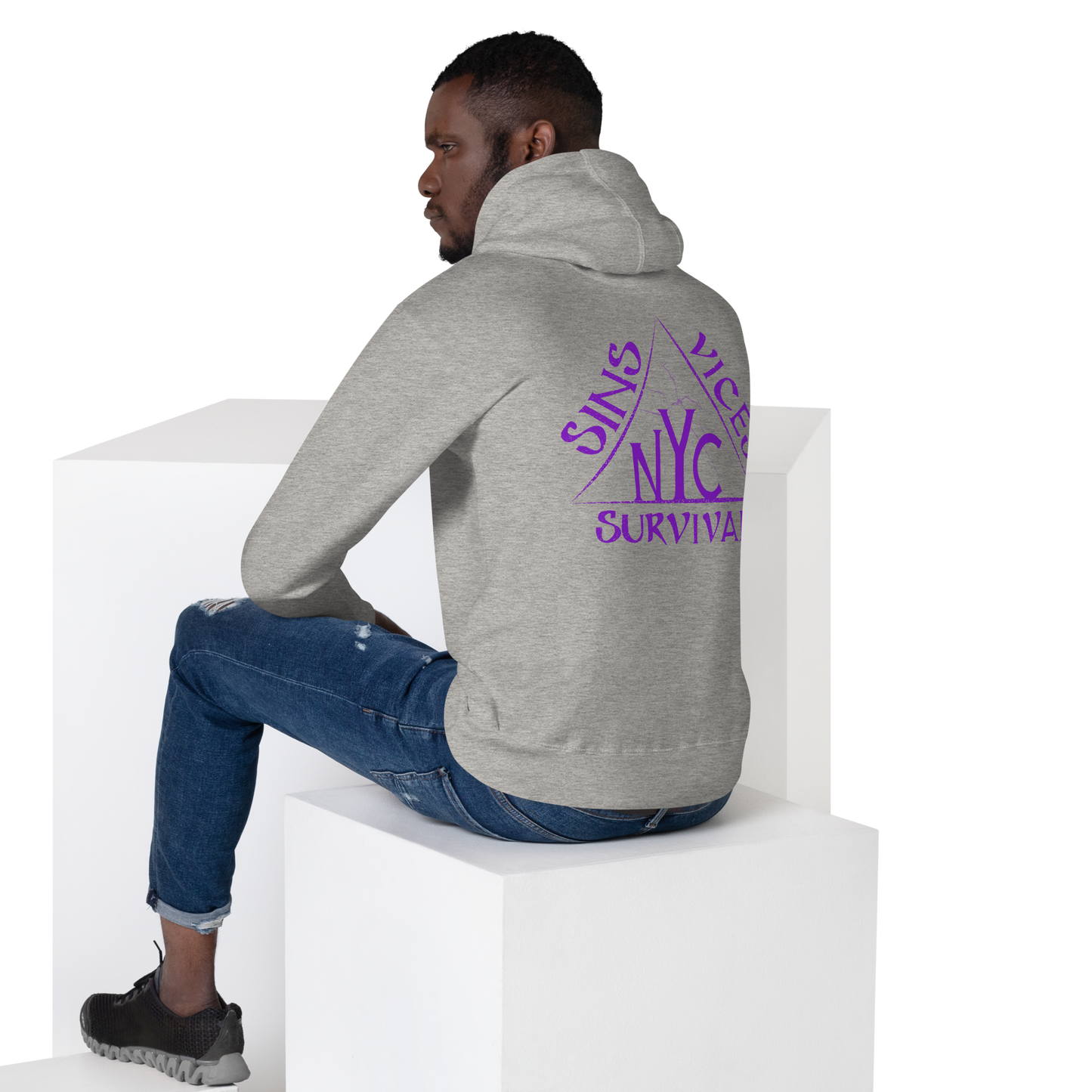 SNV Unisex Hoodie Carbon Grey Back