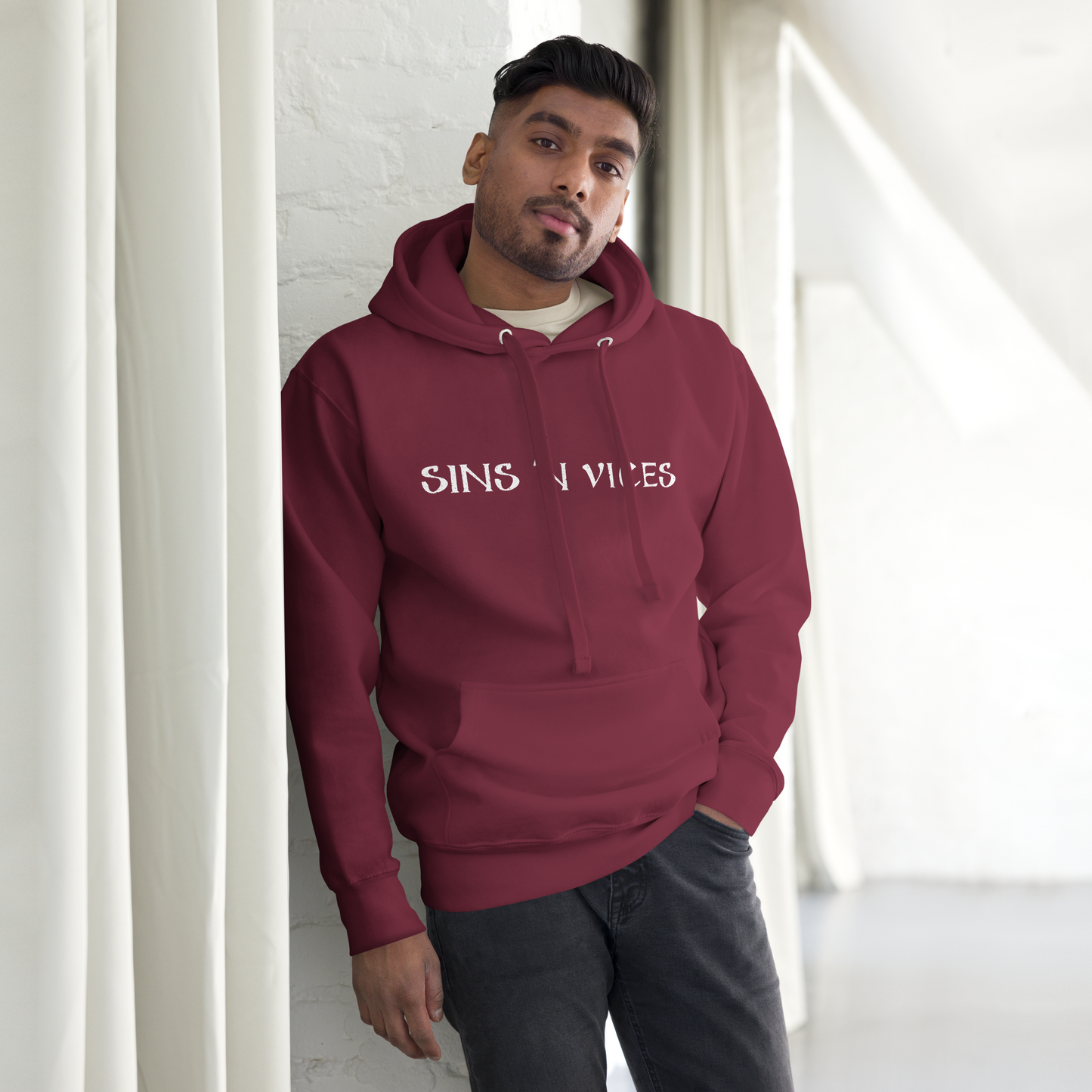 SNV Unisex Hoodie Maroon Front