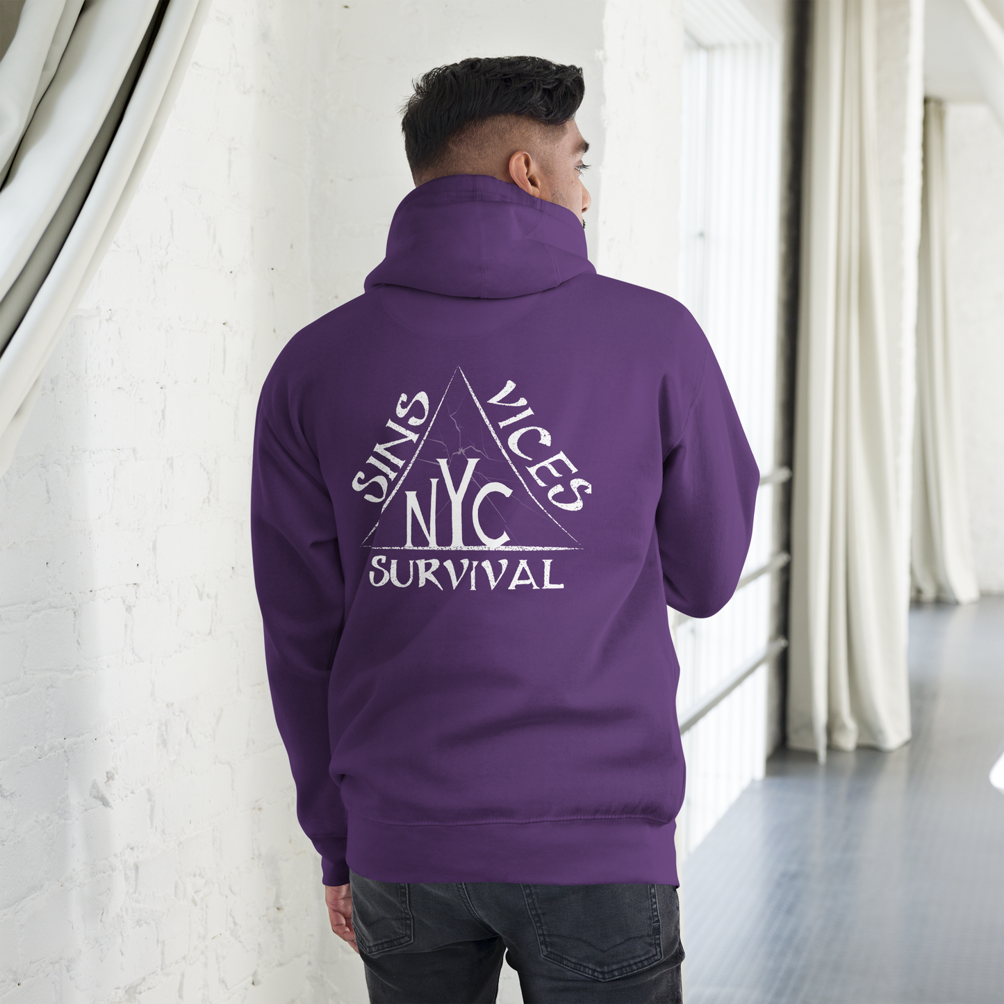 SNV Unisex Hoodie Purple Back