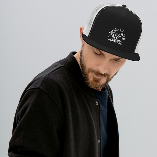 SNV Origins Trucker Cap Black and White Front