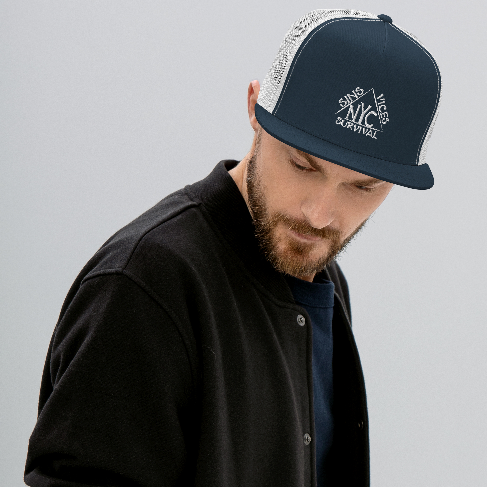 SNV Origins Trucker Cap navy and White Front