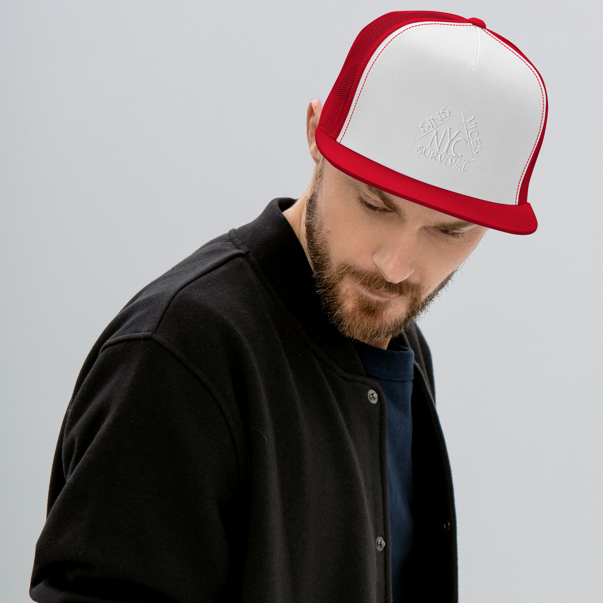 SNV Origins Trucker Cap Red white and red Front