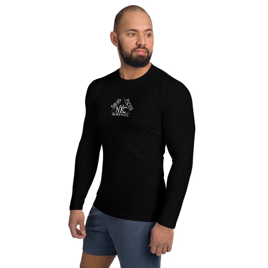 Men's Rash Guard Black Front