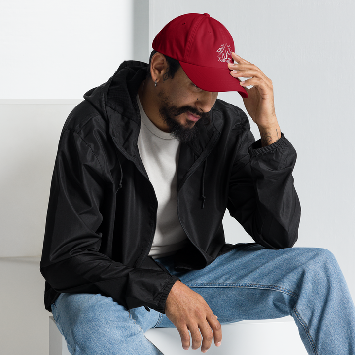 classic dad hat cranberry right side