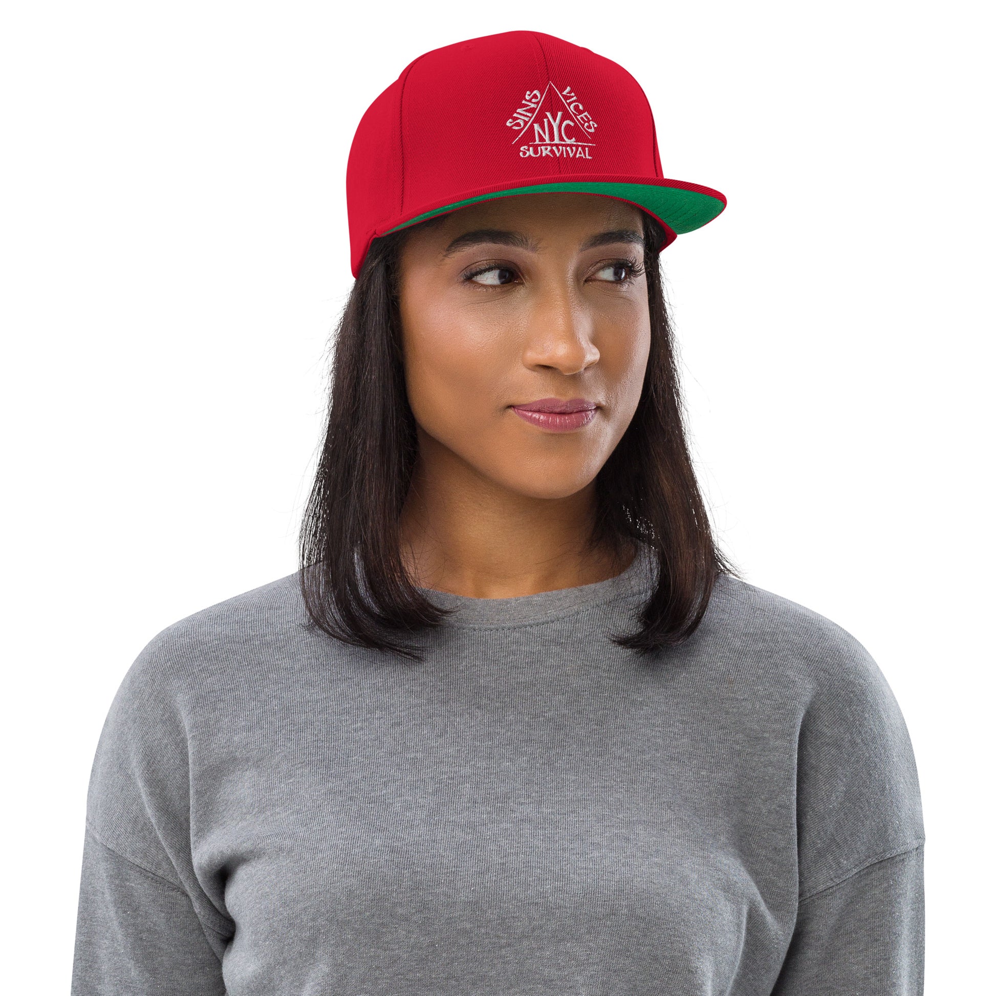 classic snapback red front