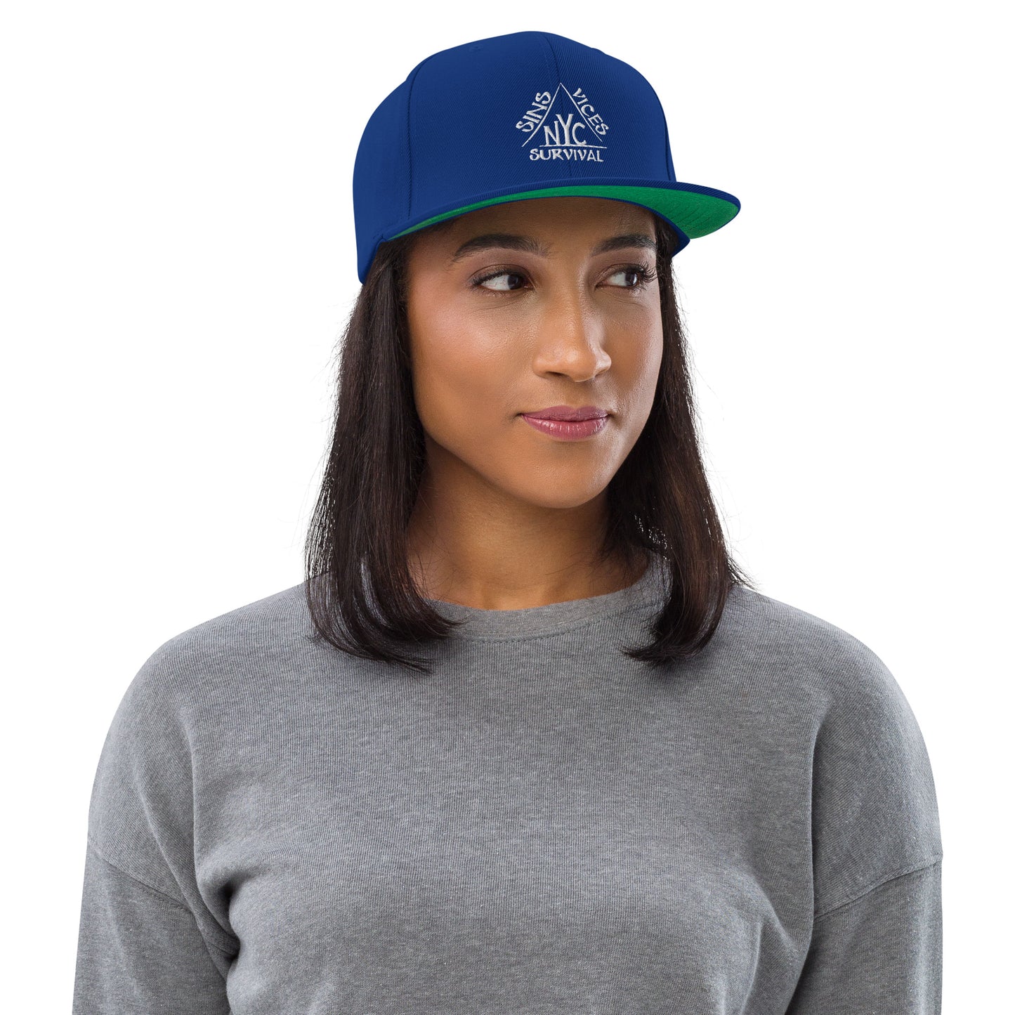 Classic snapback royal blue front