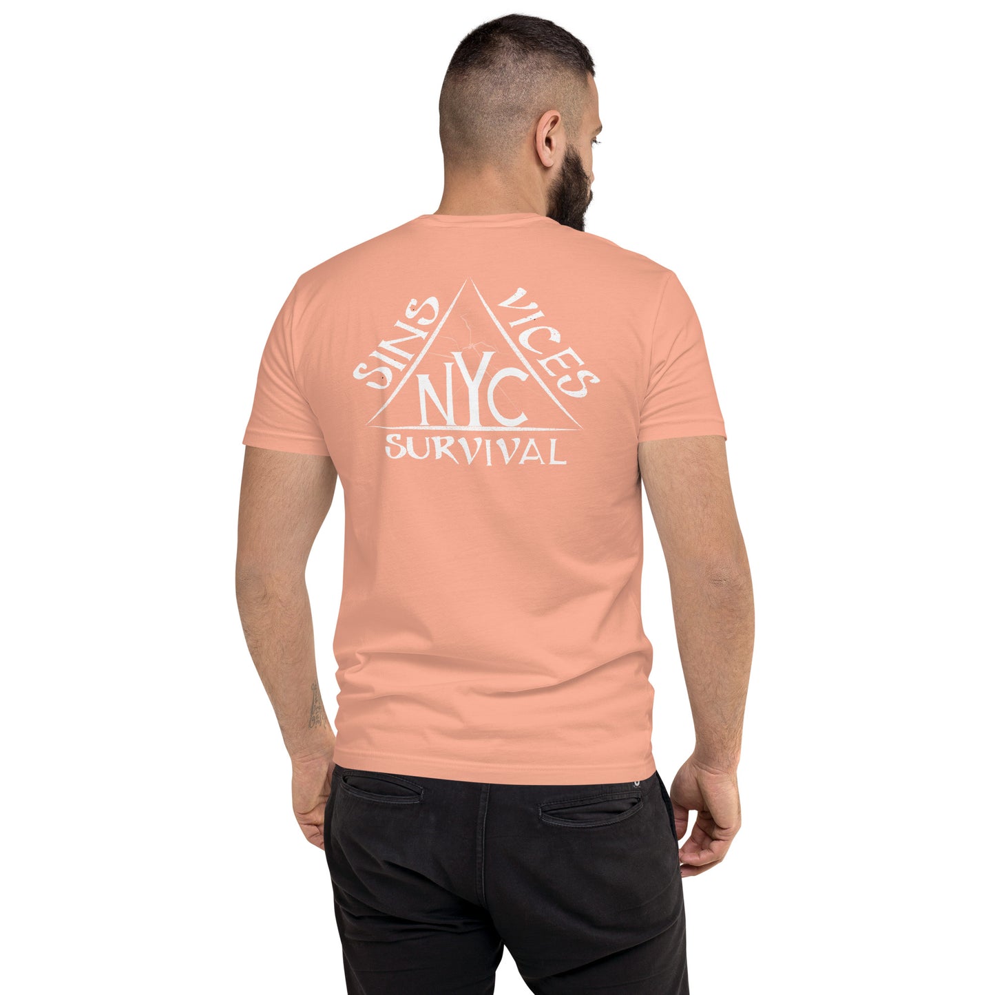 Desert Pink SNV Fitted Short Sleeve T-shirt back
