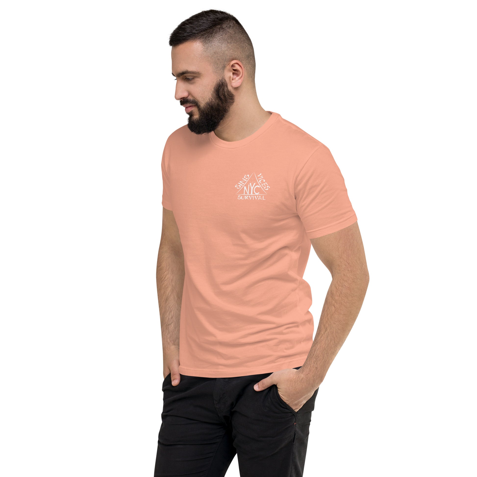 Desert Pink SNV Fitted Short Sleeve T-shirt Left Front