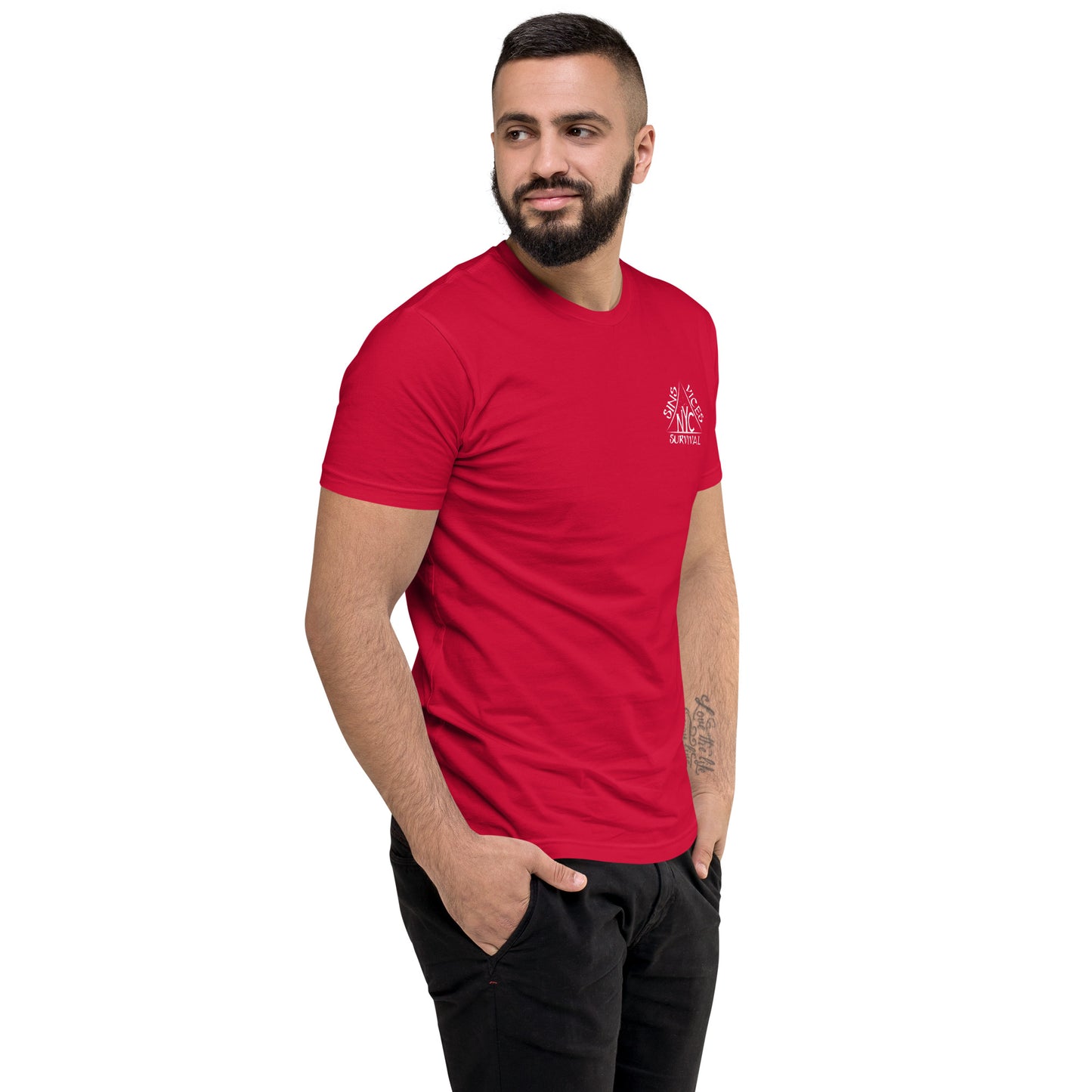 Red SNV Fitted Short Sleeve T-shirt Right Front