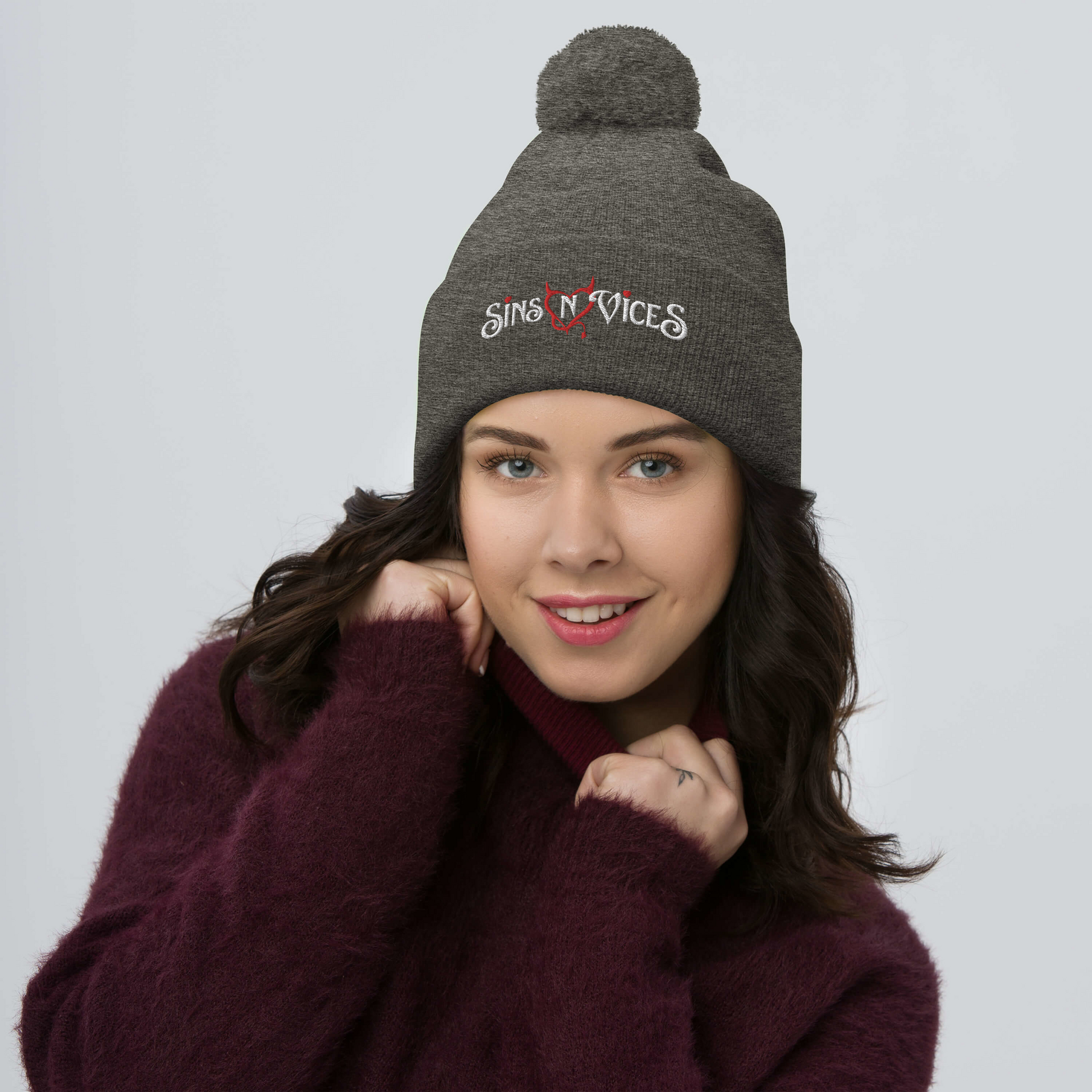 embroidered beanie for winter
