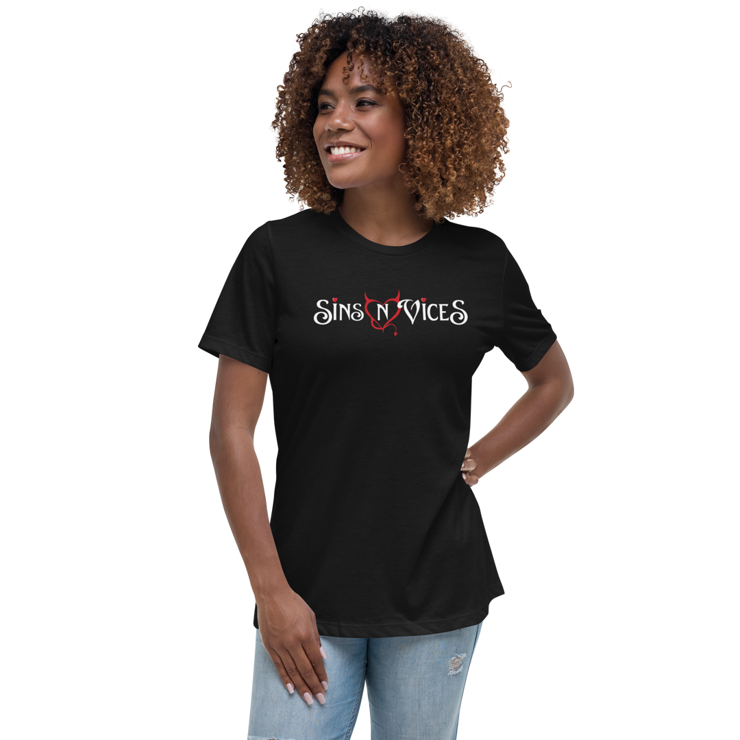 Women's Sexy Relaxed T-Shirt Black Front